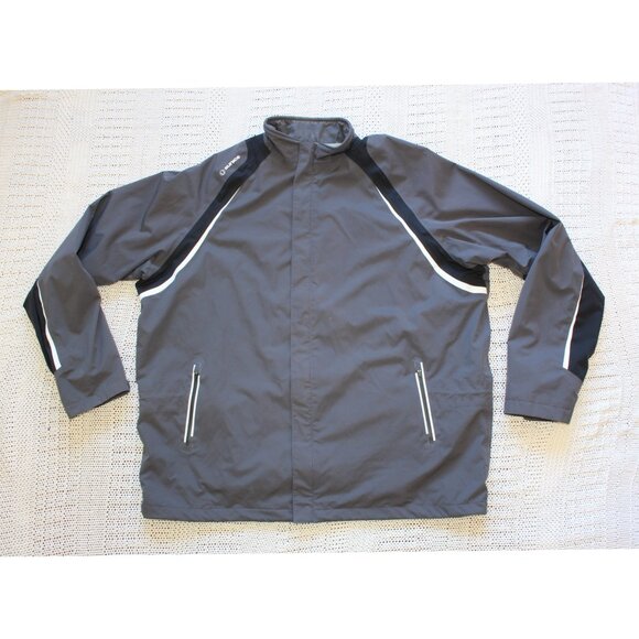 Sunice Typhoon Zephal Men's Gray Waterproof Zip Up Jacket Size XXL Reflective - Picture 1 of 12